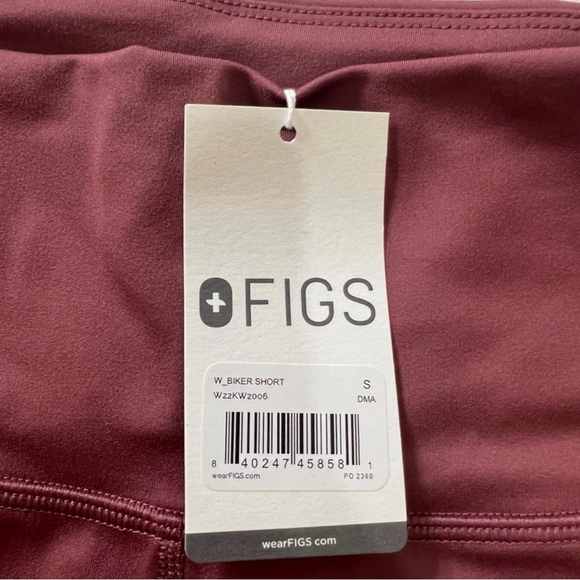 Figs Biker Shorts in Mauve Brown - Picture 6 of 7